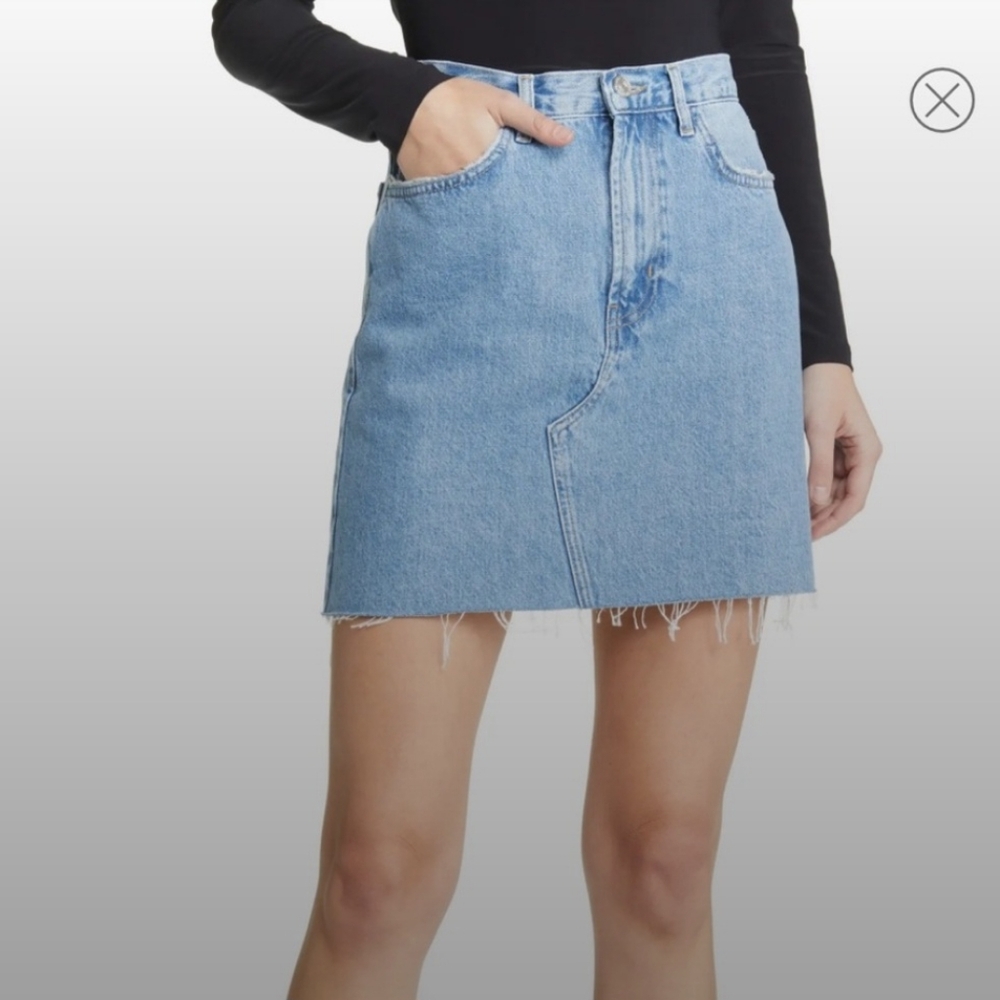 FRAME Le High‎ & Tight Denim Jean Skirt 26
